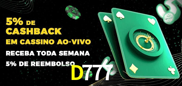 Promoções do cassino ao Vivo D777